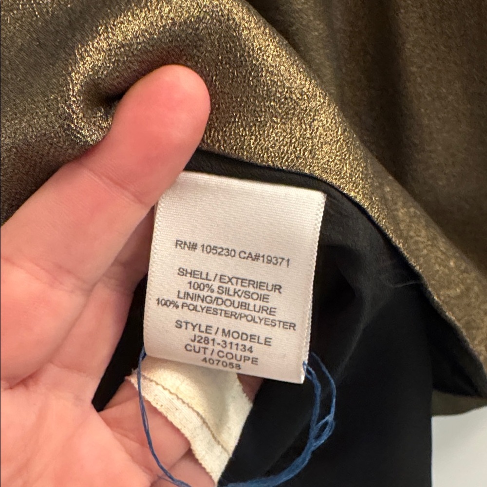 NWOT Joie Metallic Gold dress size large - Picture 8 of 8
